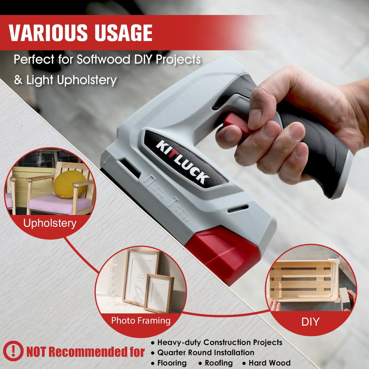 4V Cordless Electric Staple Gun R565857