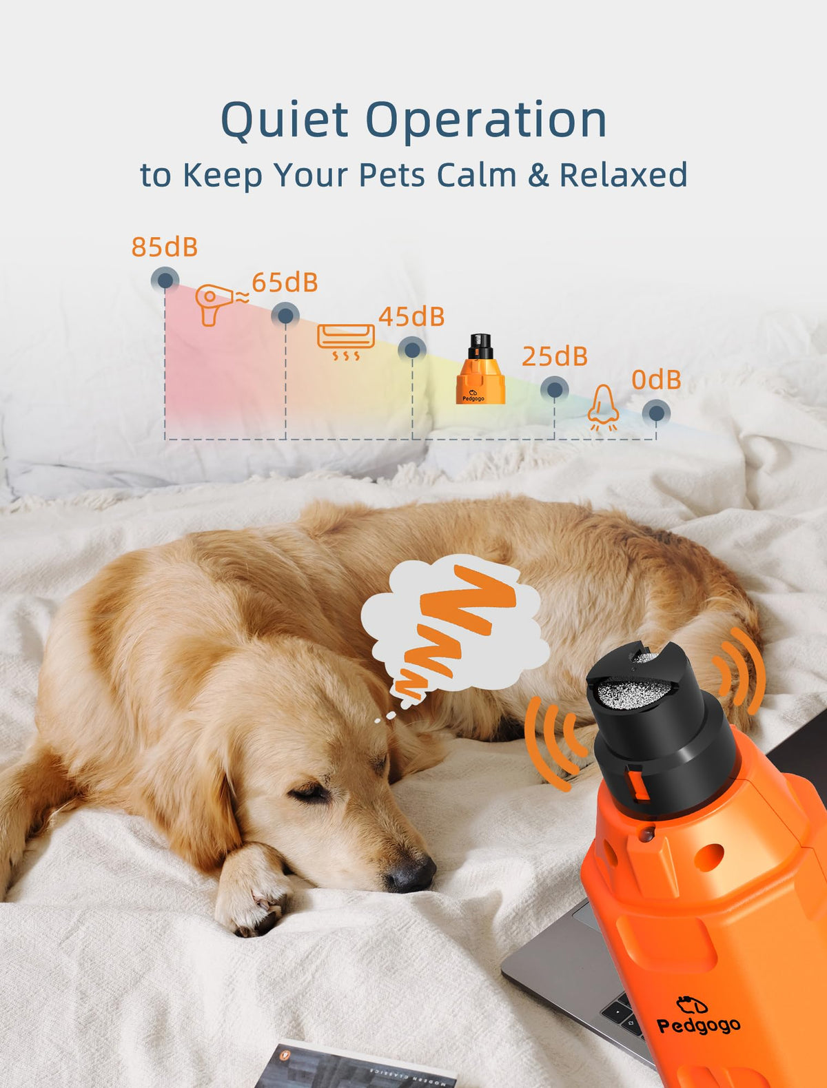 6-Speed Dog Nail Grinder with 2 LED Lights W557