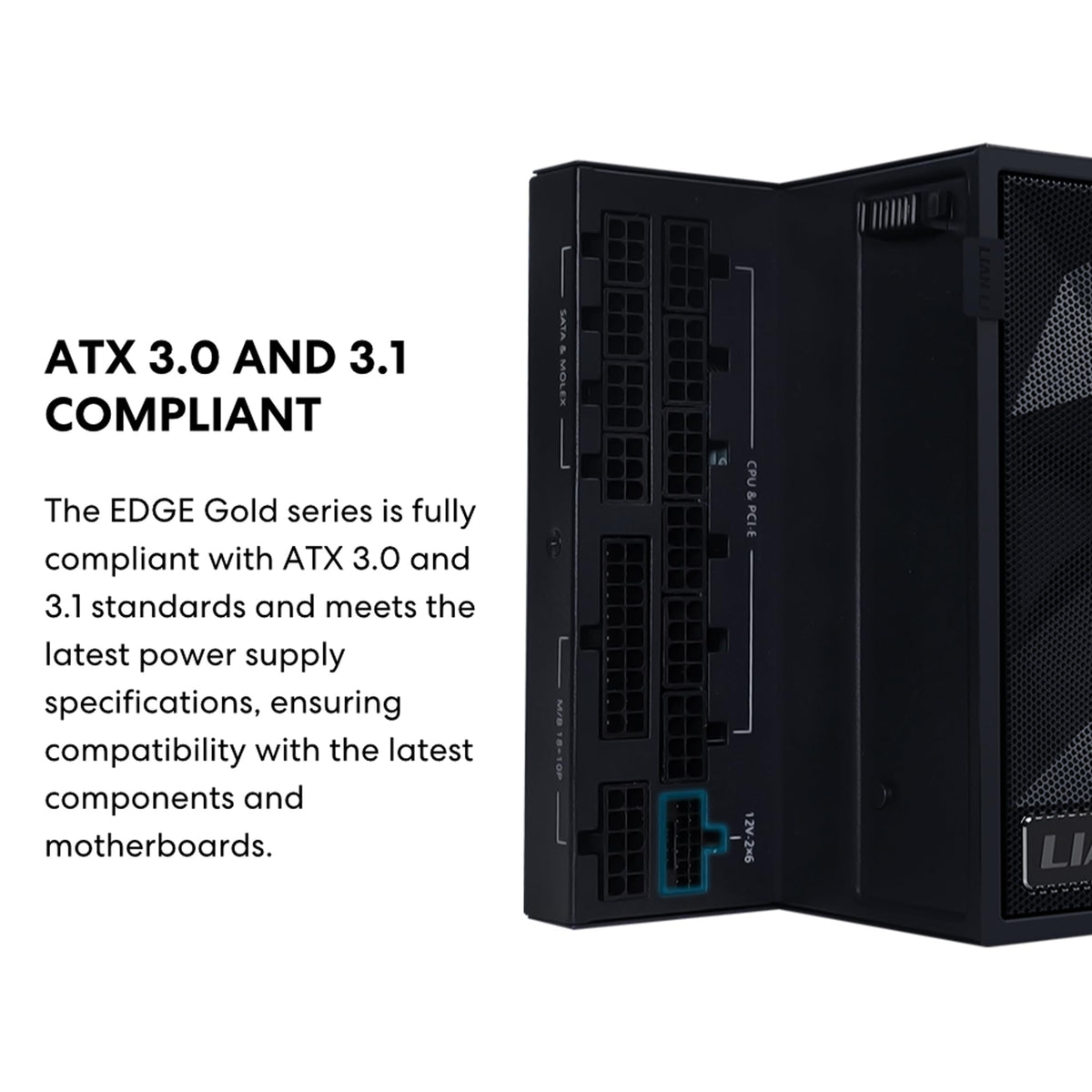 1000W White ATX 3.1 80 Plus Gold PSU I9693