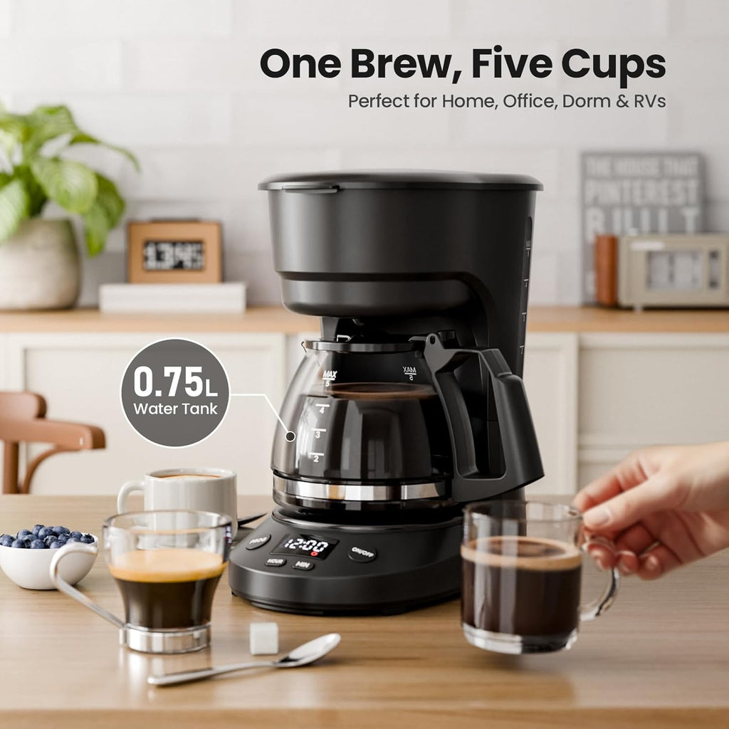 5 Cup Drip Coffee Maker with Timer X475