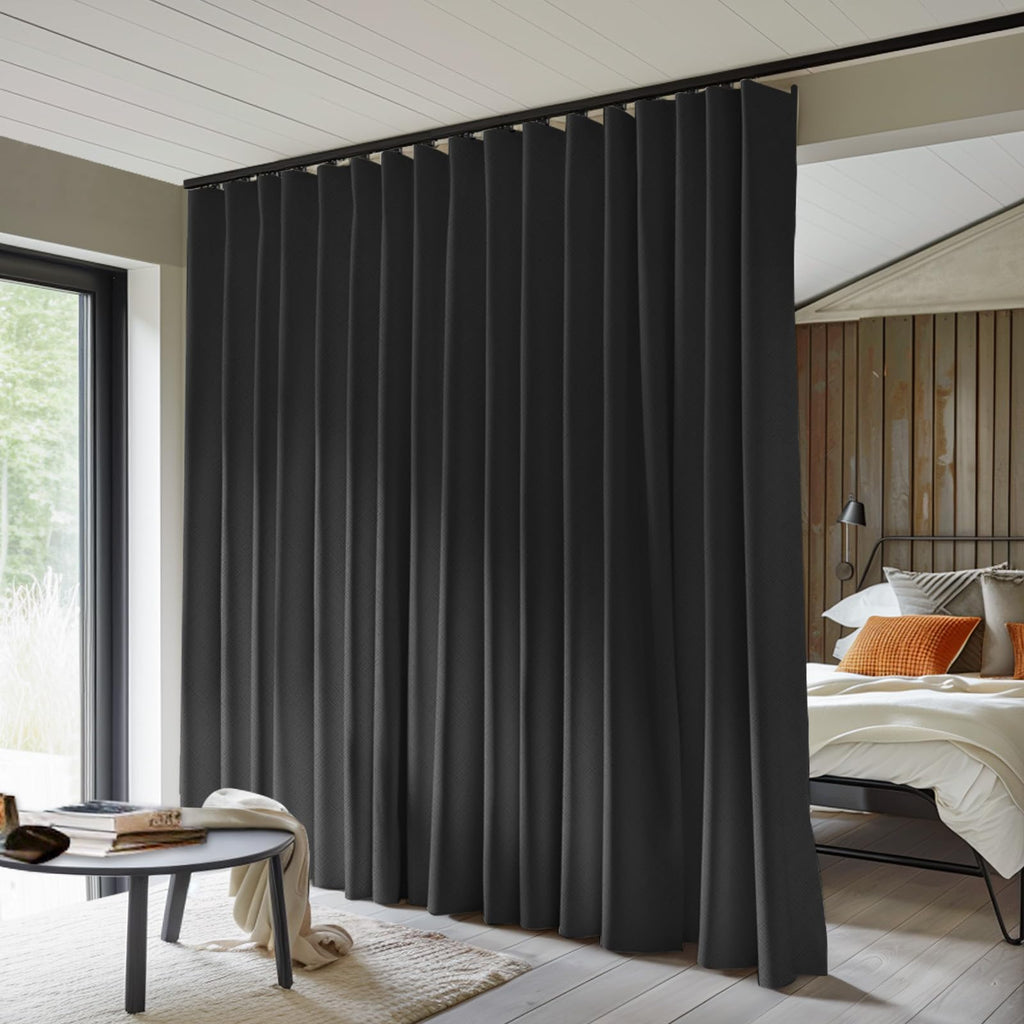 Blackout Thermal Insulated Room Divider Curtain Panel 8.3 ft x 7 ft D7873