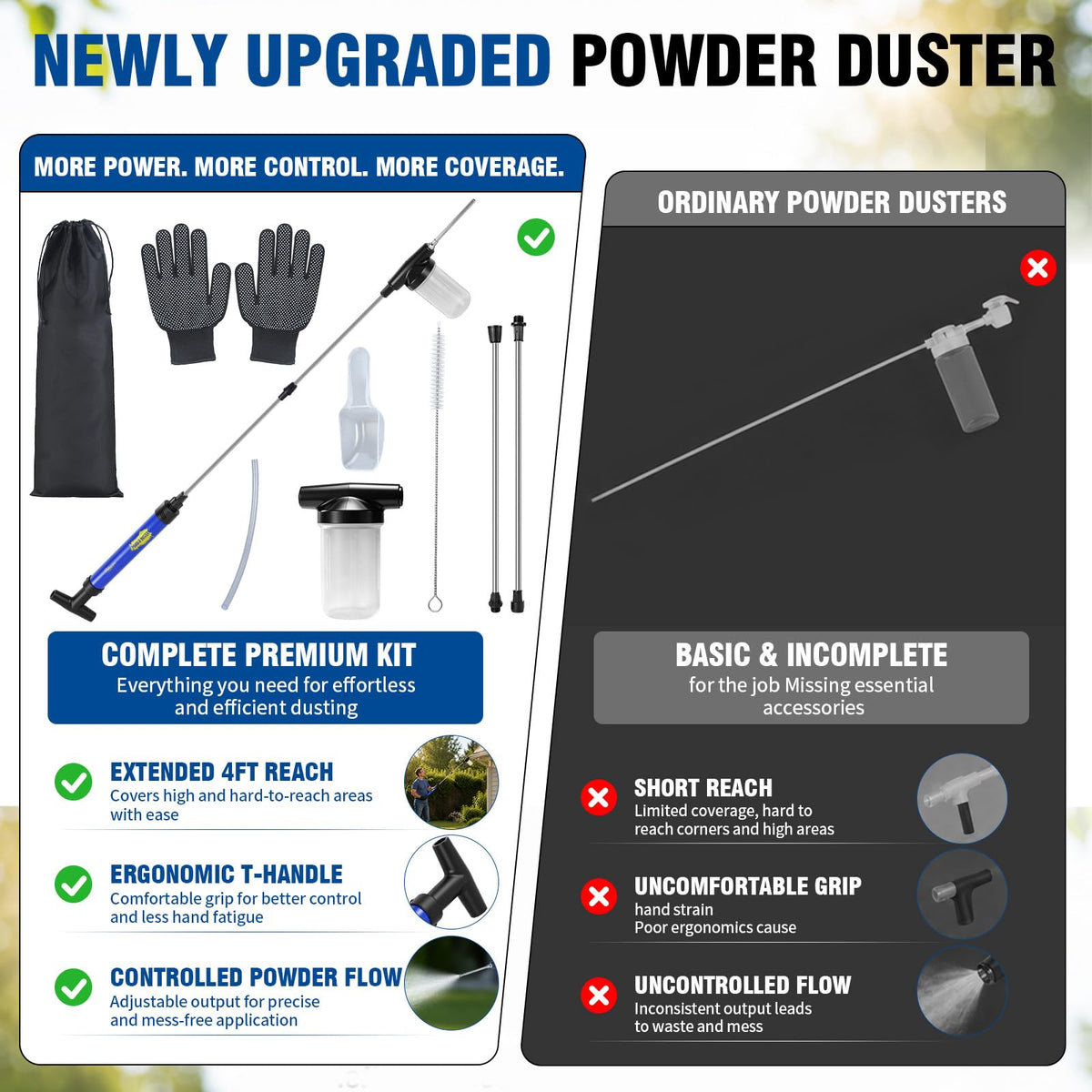 Diatomaceous Earth Powder Duster with Storage Bag E55749