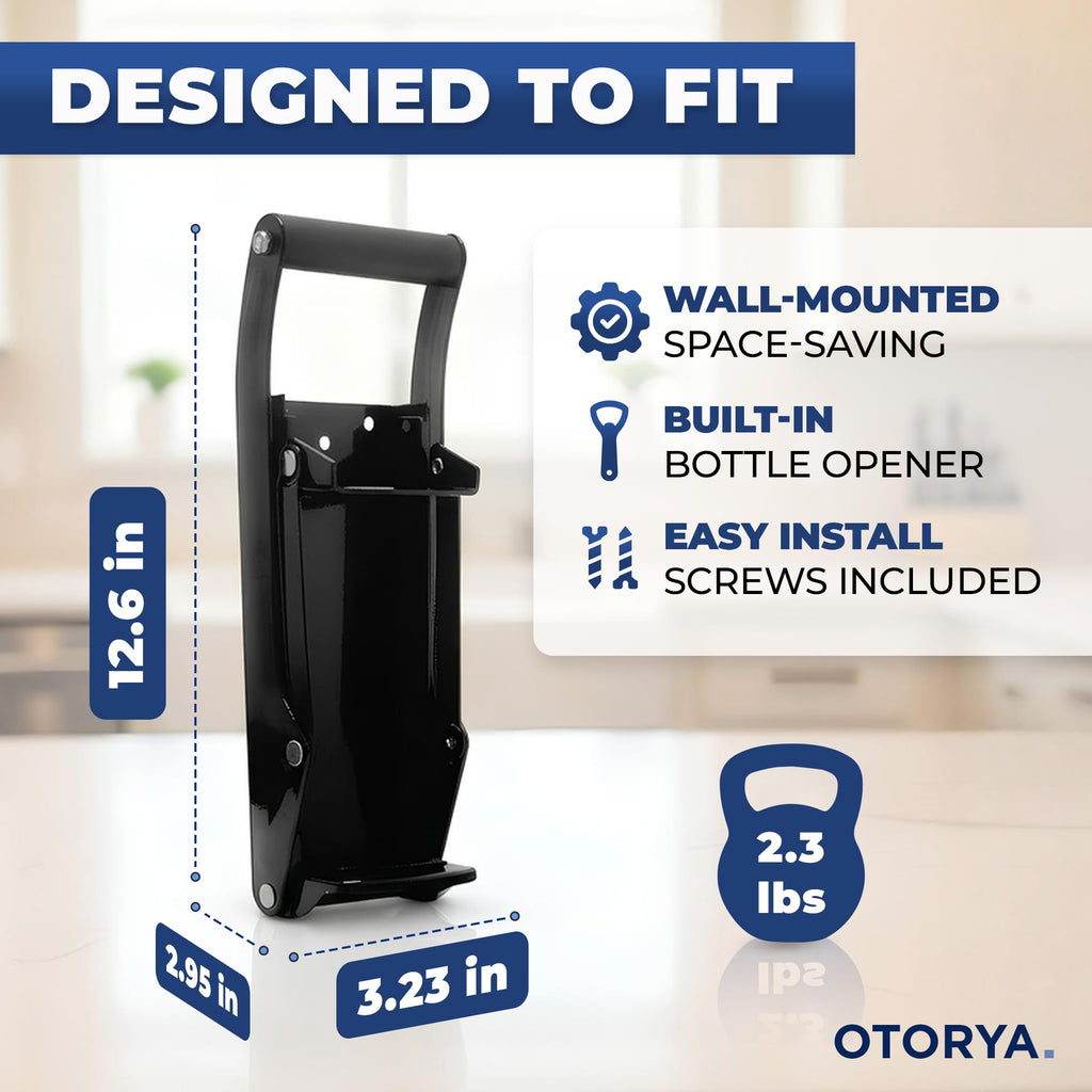 Wall Mounted Heavy Duty Can Crusher with Bottle Opener I775