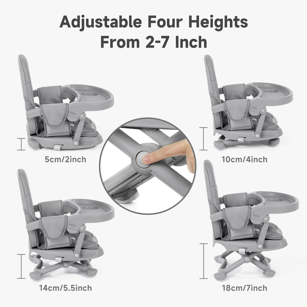 Foldable Baby High Chair Booster Seat with Removable Tray G118