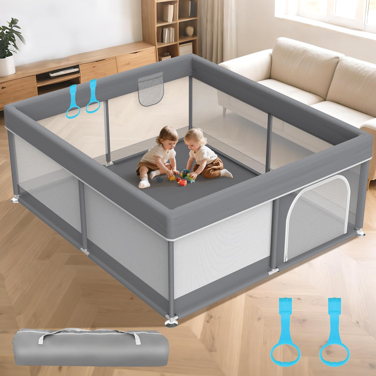79x71 Inch Extra Large Baby Playpen Y20358