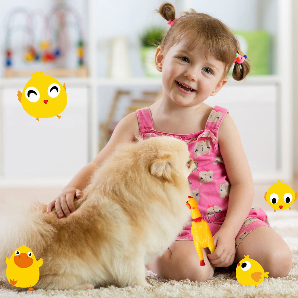 50 Pcs Yellow Rubber Chickens U838461