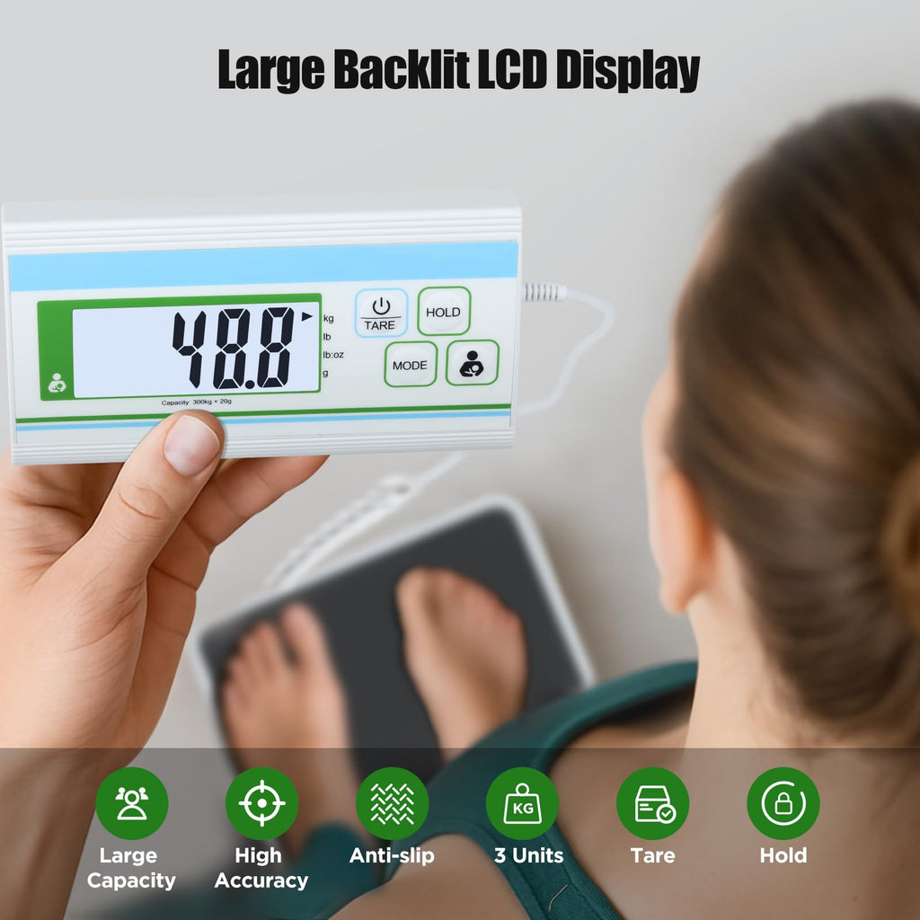 660 lb Digital Body Weight Scale with 13.4" x 11.8" Platform M3308
