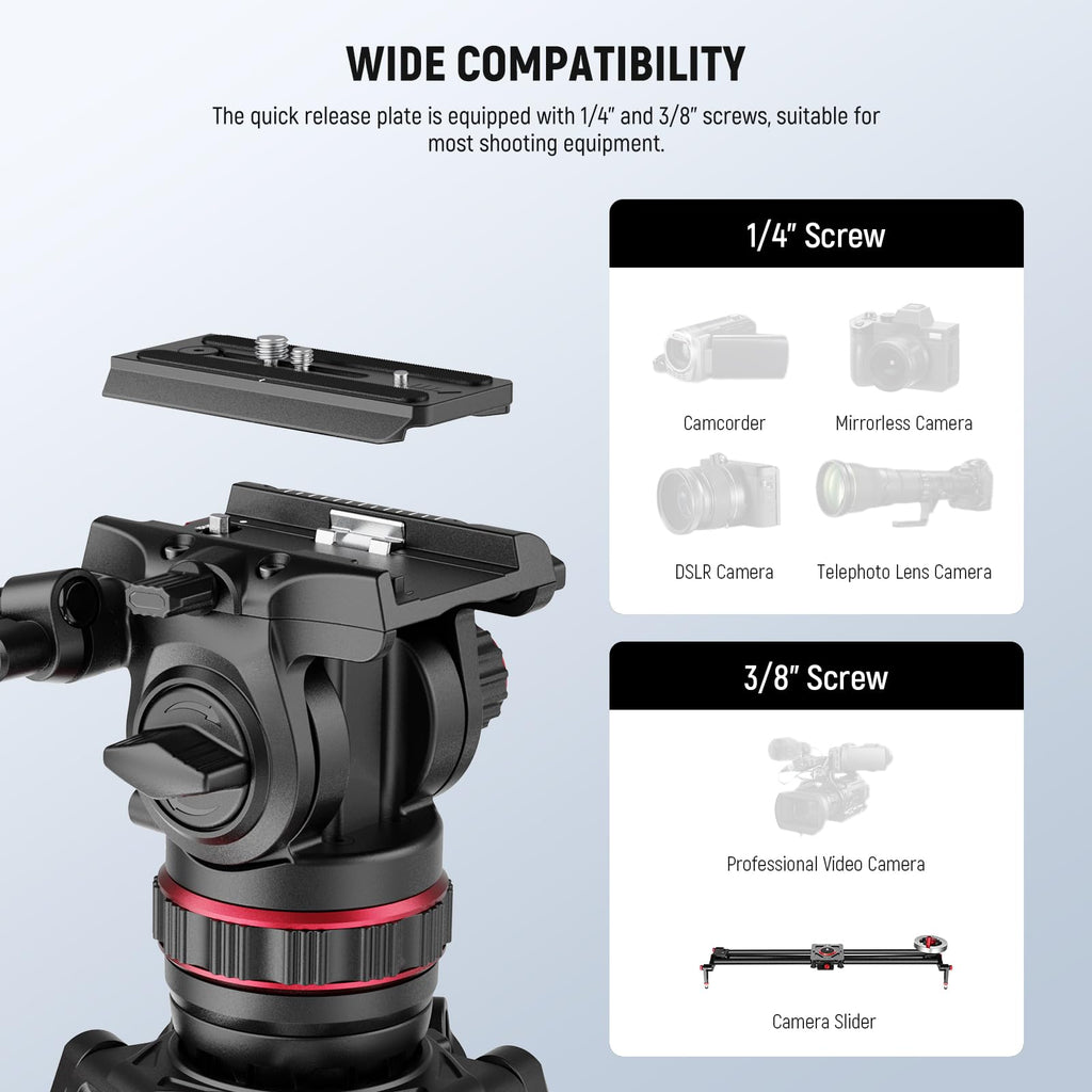 Carbon Fiber Video Camera Tripod with Fluid Head U5809