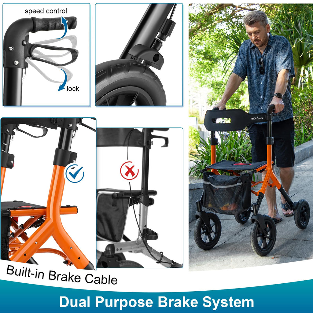 Tall Foldable Walker with Seat J80184