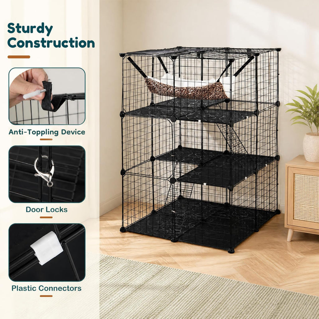 3-Tier Cat Cages Indoor M32302