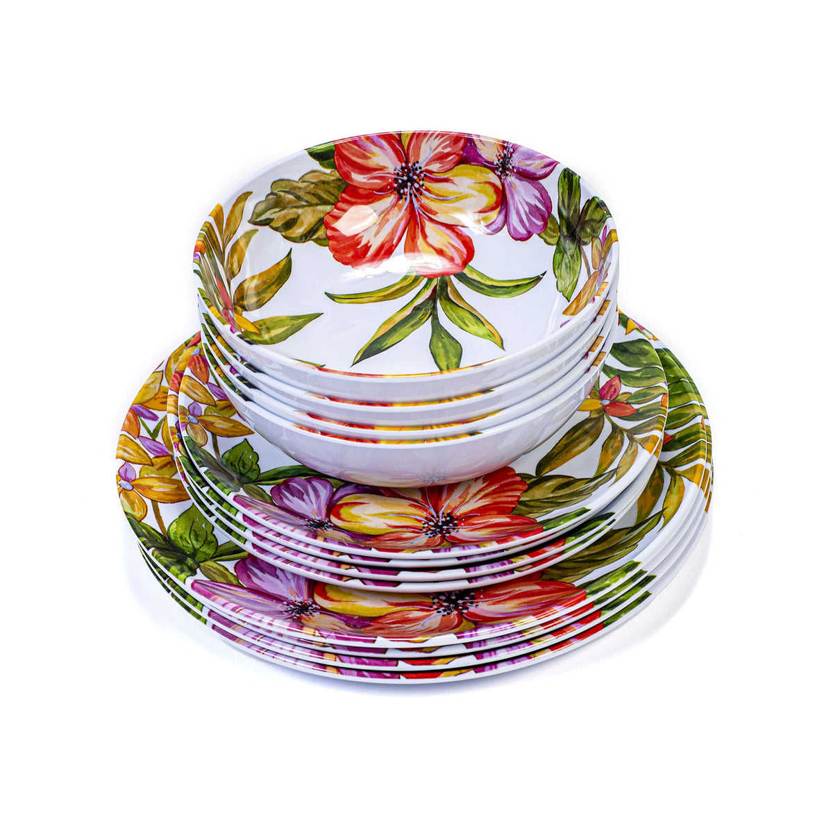 12 Piece Melamine Dinnerware Set O98529