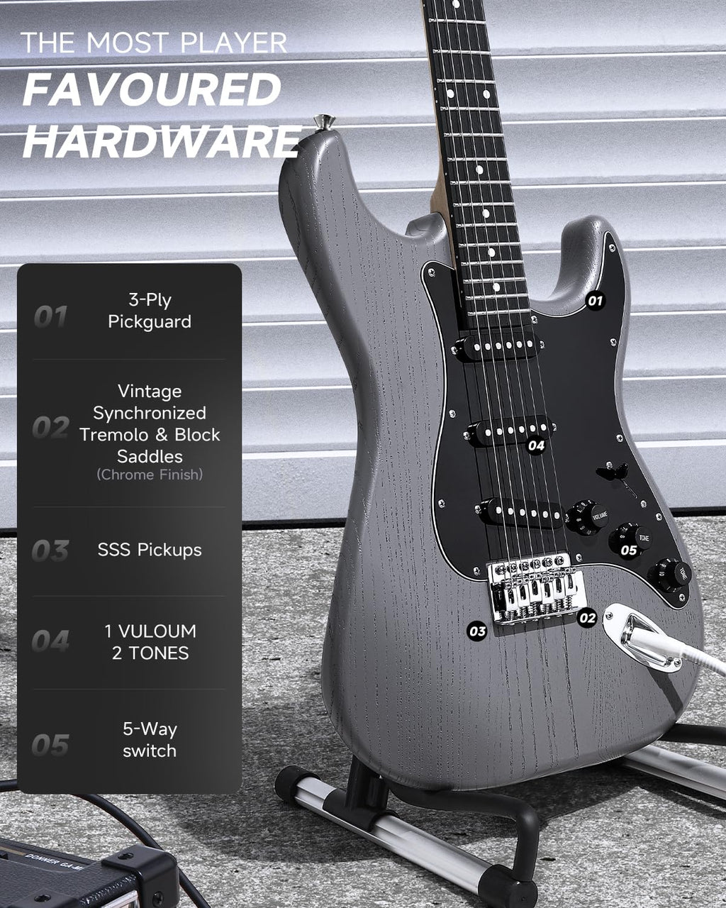 39” Electric Guitar Kit with Amp T298