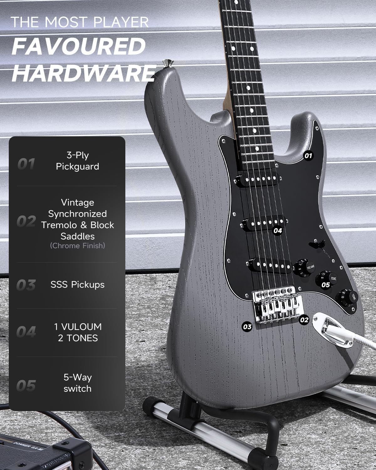 39” Electric Guitar Kit with Amp T298