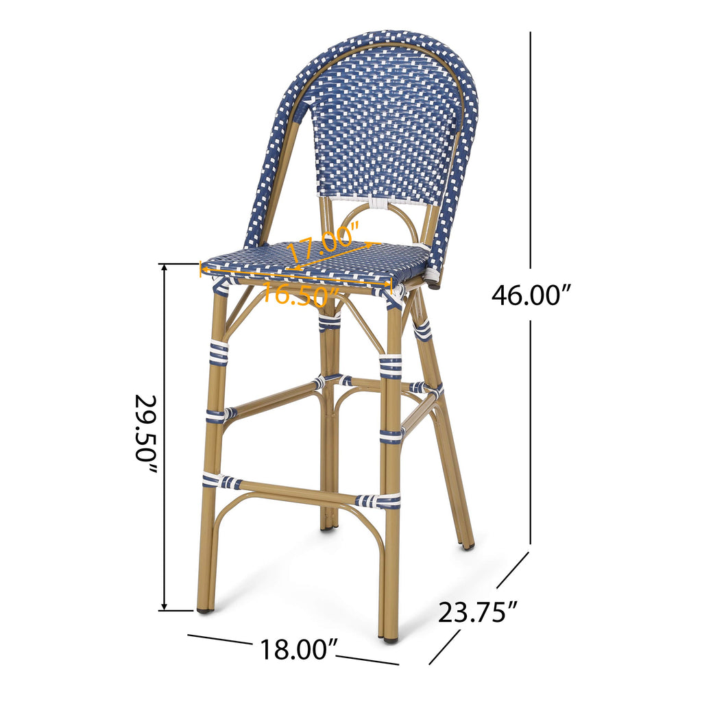 29.5" PE Rattan Bar Stool Set of 2 W323335