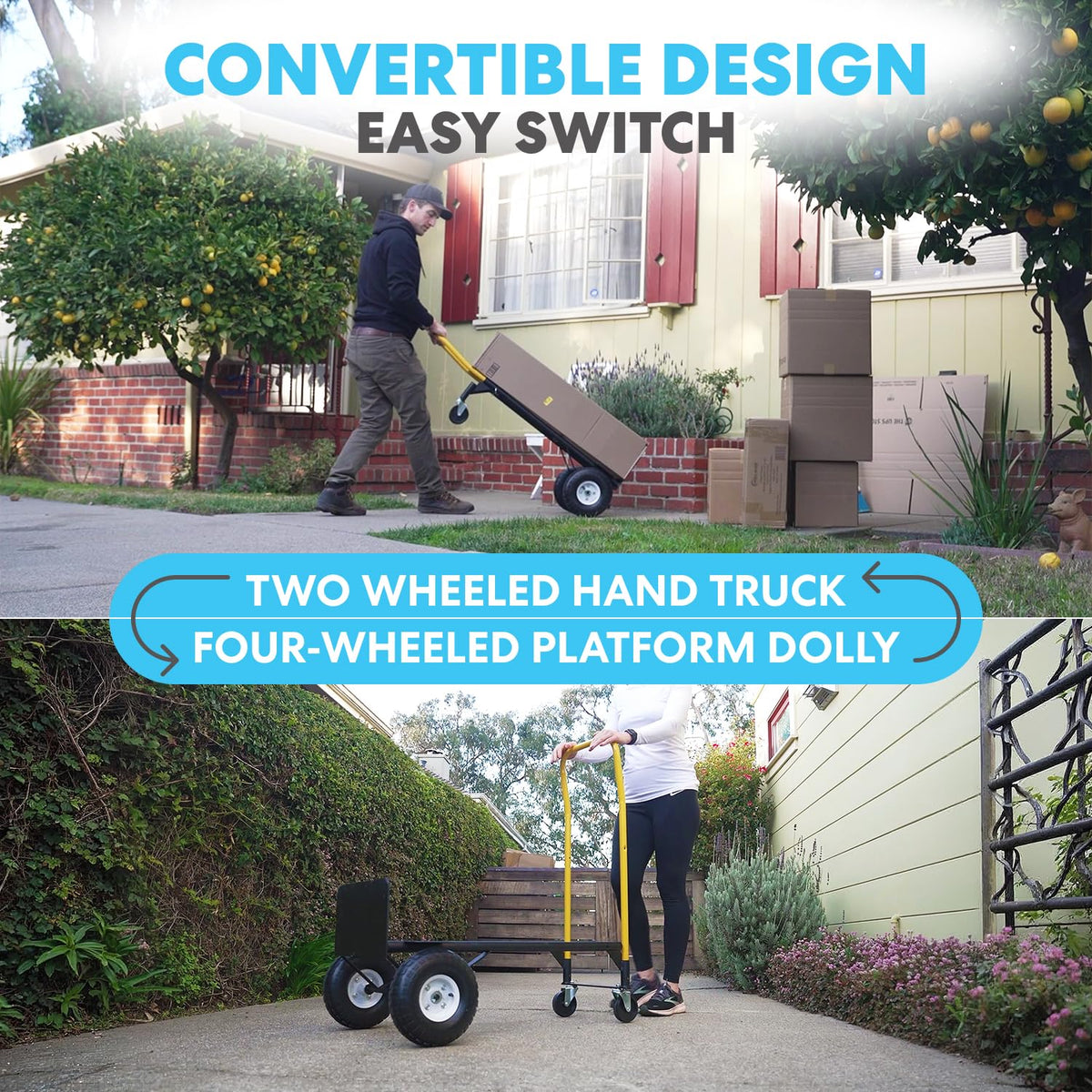 2 in 1 Convertible Hand Truck and Dolly D567543