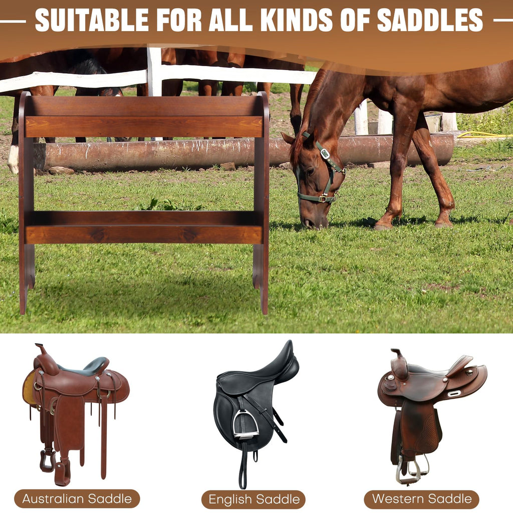 Solid Wood Saddle Rack T8354