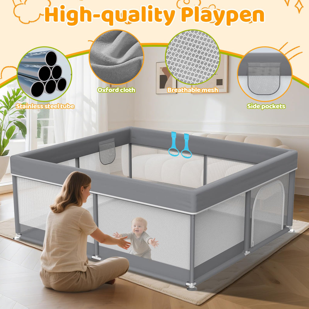 79x71 Inch Extra Large Baby Playpen Y20358