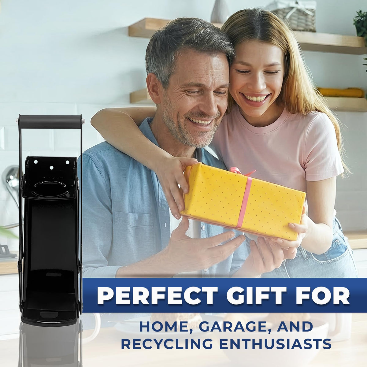 Wall Mounted Heavy Duty Can Crusher with Bottle Opener I775