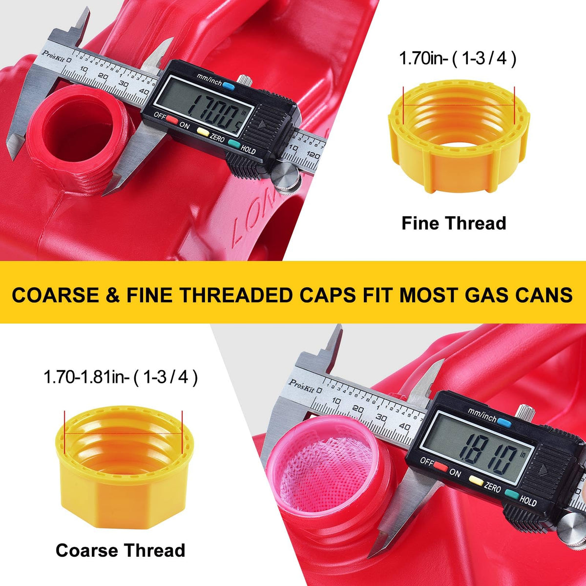 Gas Can Spout Replacement Kits 3 Pack Yellow E447