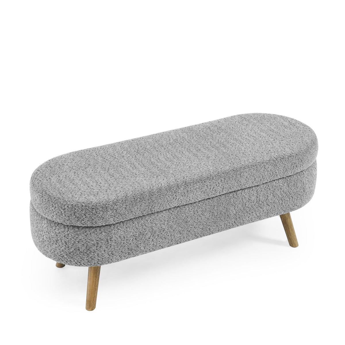 Oval Storage Bench with Rubber Wood Legs H791
