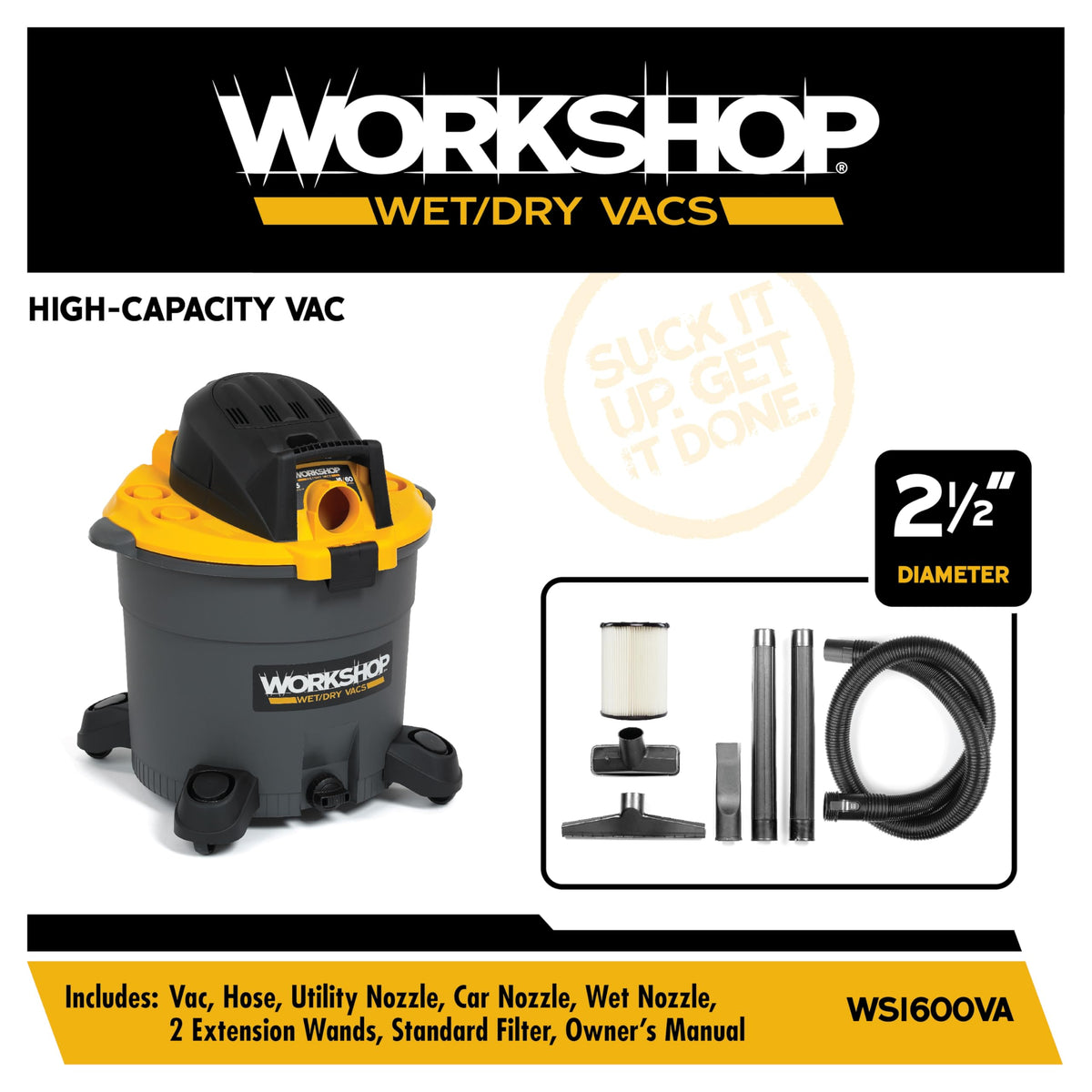 16-Gallon Wet Dry Vacuum Cleaner H88118