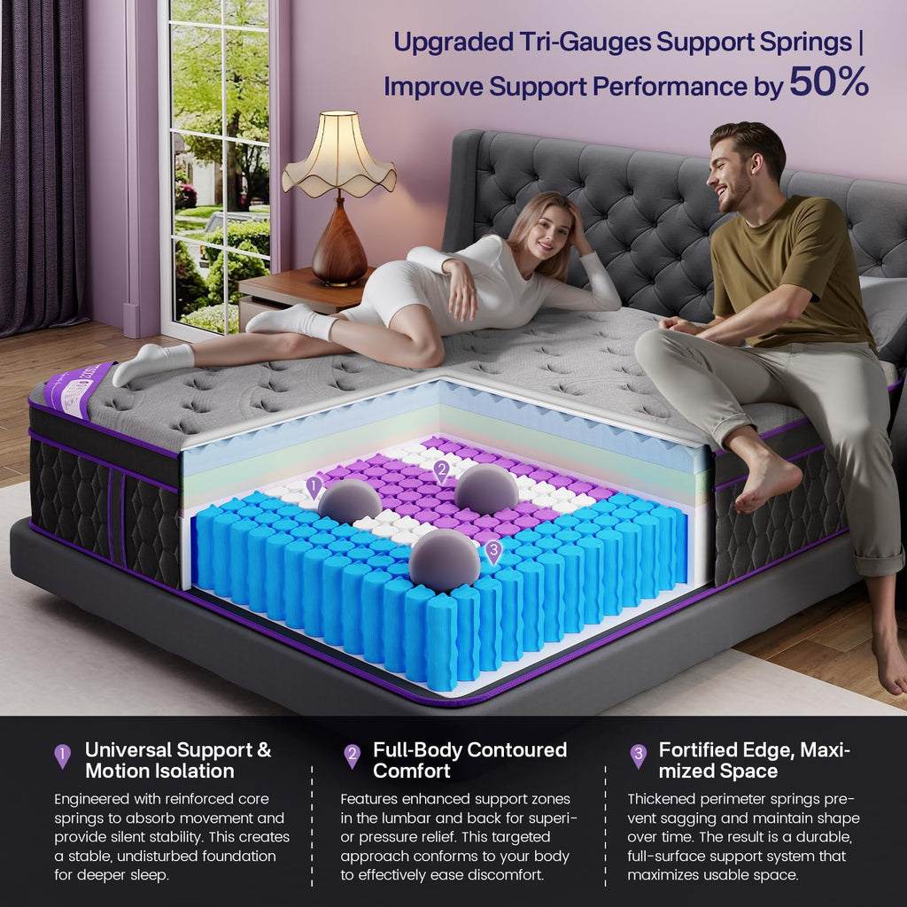 12 Inch Full Size Hybrid Mattress A140