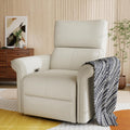 Fabric Light Gray Swivel Rocker Recliner Chair Y807