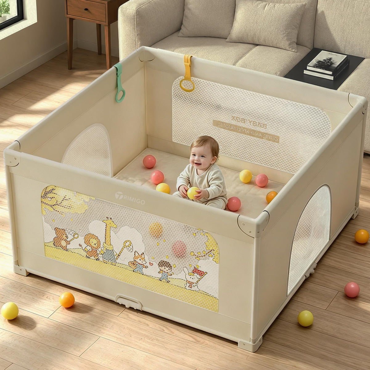 50"x50" Foldable Baby Playpen with Mat X784656