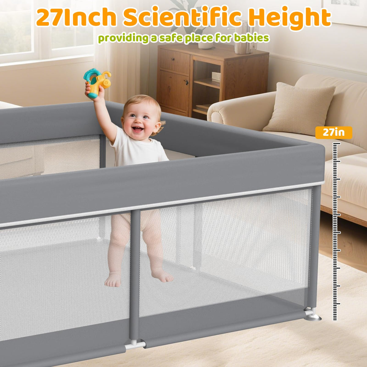 79x71 Inch Extra Large Baby Playpen Y20358