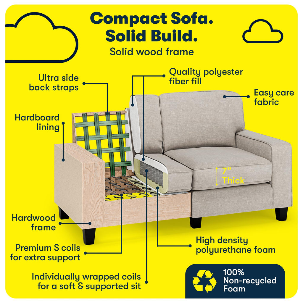 Light Gray Polyester Sofa C214659