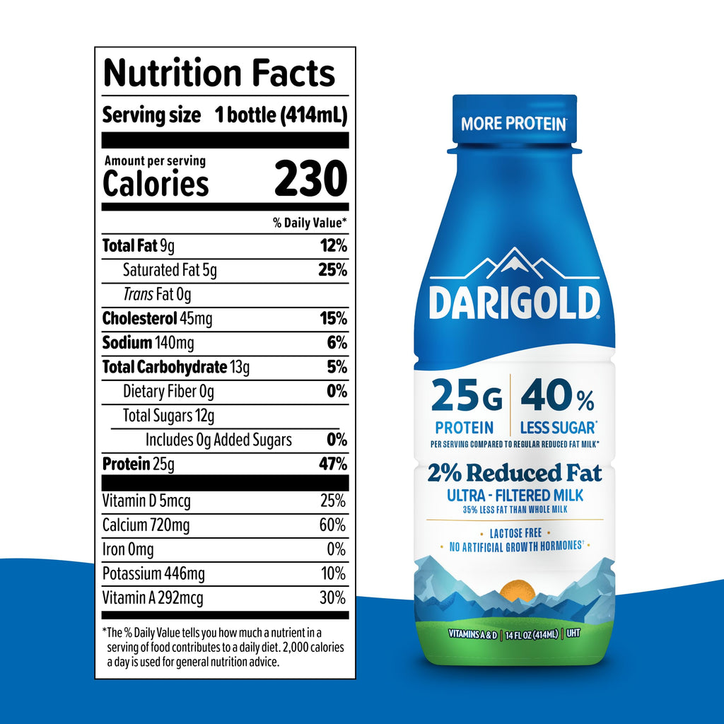 2 Percent High Protein Low Fat Lactose Free Milk 14oz 12 Pack V11229