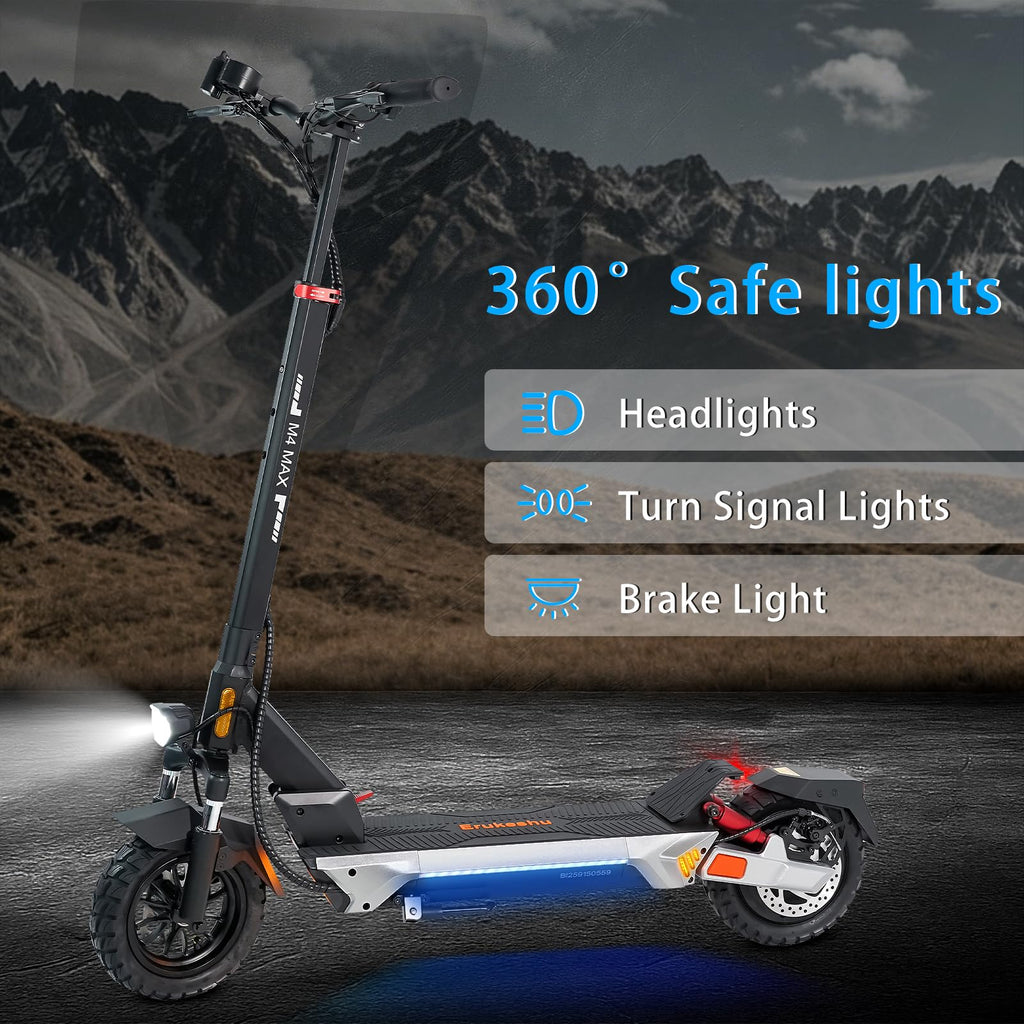 Electric Scooter 1600/4000/6000W Motor 50 Miles Range 10" Off Road Tire Folding E-Scooter with Detachable Seat J85925