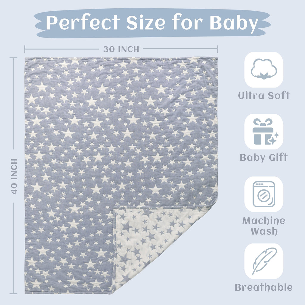 Blue Muslin Toddler Blanket M517287