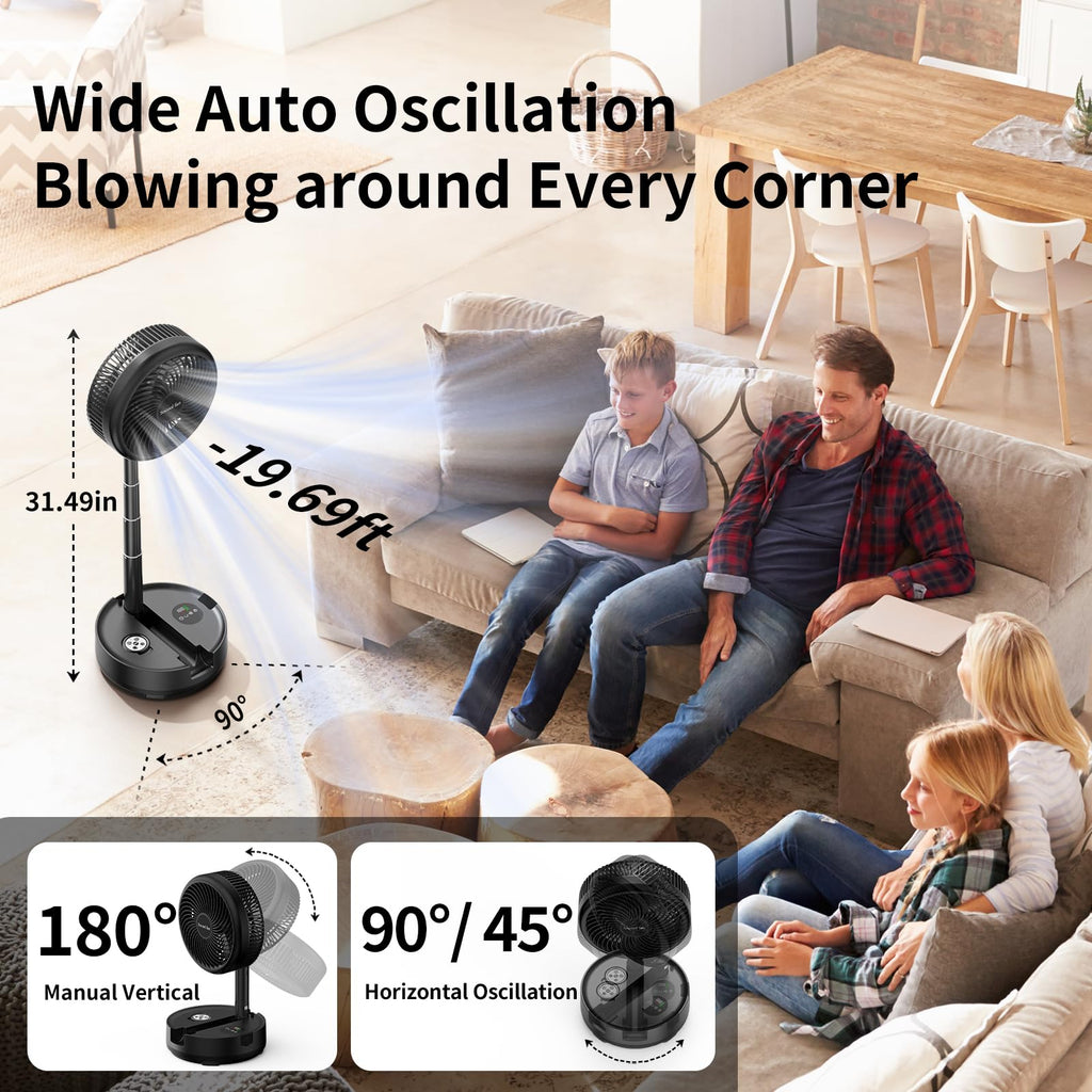 40000mAh Rechargeable Portable Fan with 8 Speed F73793