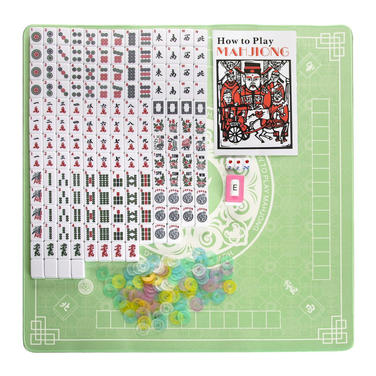 American Mahjong Set with Mat and Racks B297