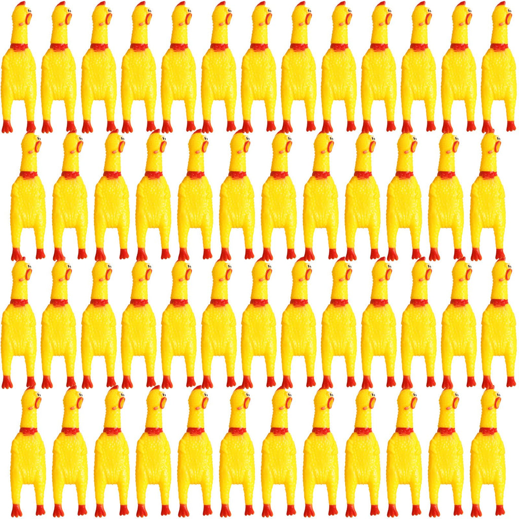 50 Pcs Yellow Rubber Chickens U838461