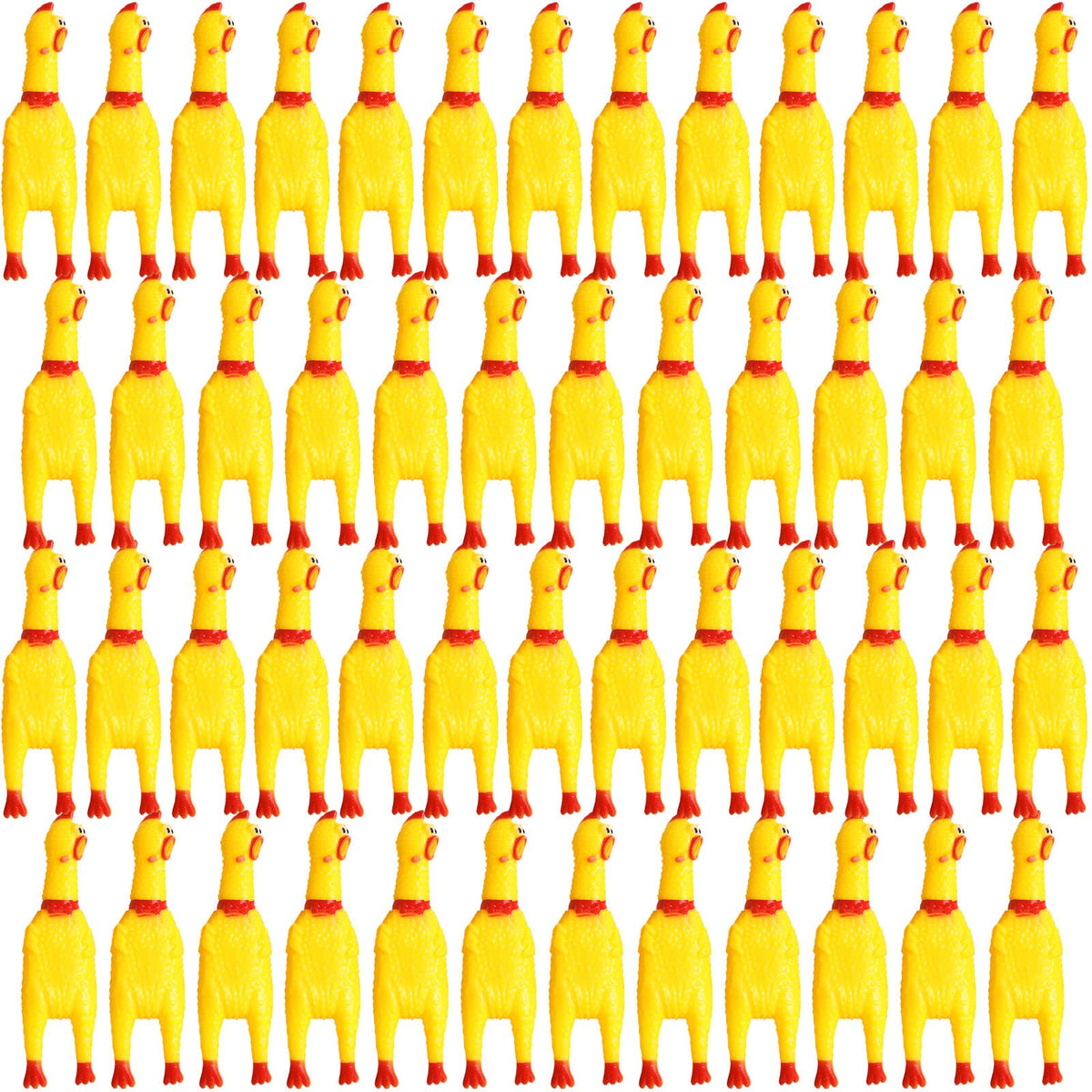 50 Pcs Yellow Rubber Chickens U838461
