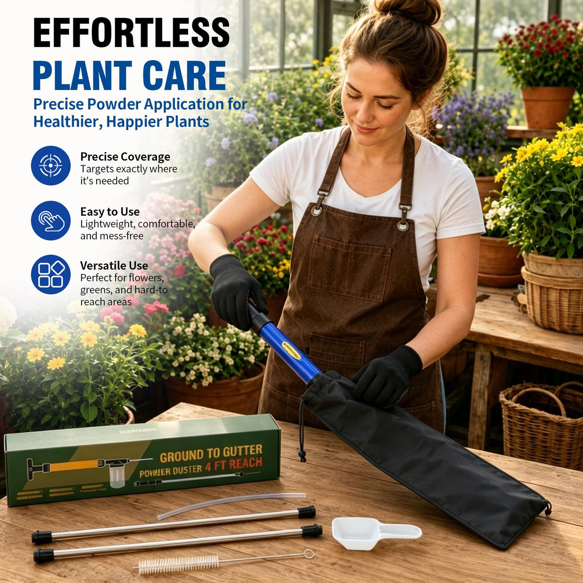 Diatomaceous Earth Powder Duster with Storage Bag E55749