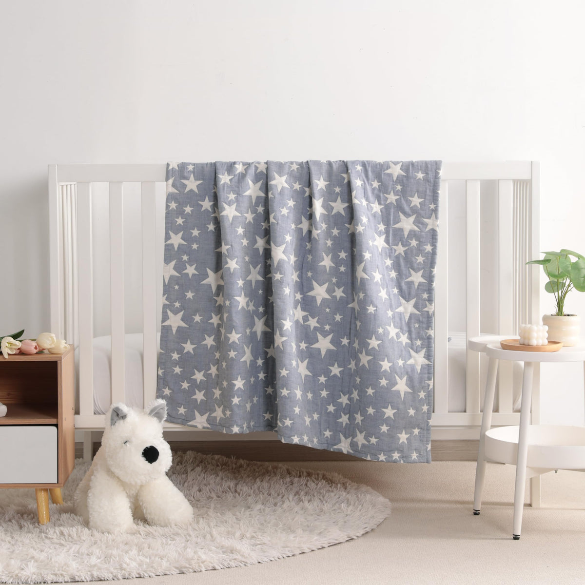 Blue Muslin Toddler Blanket M517287