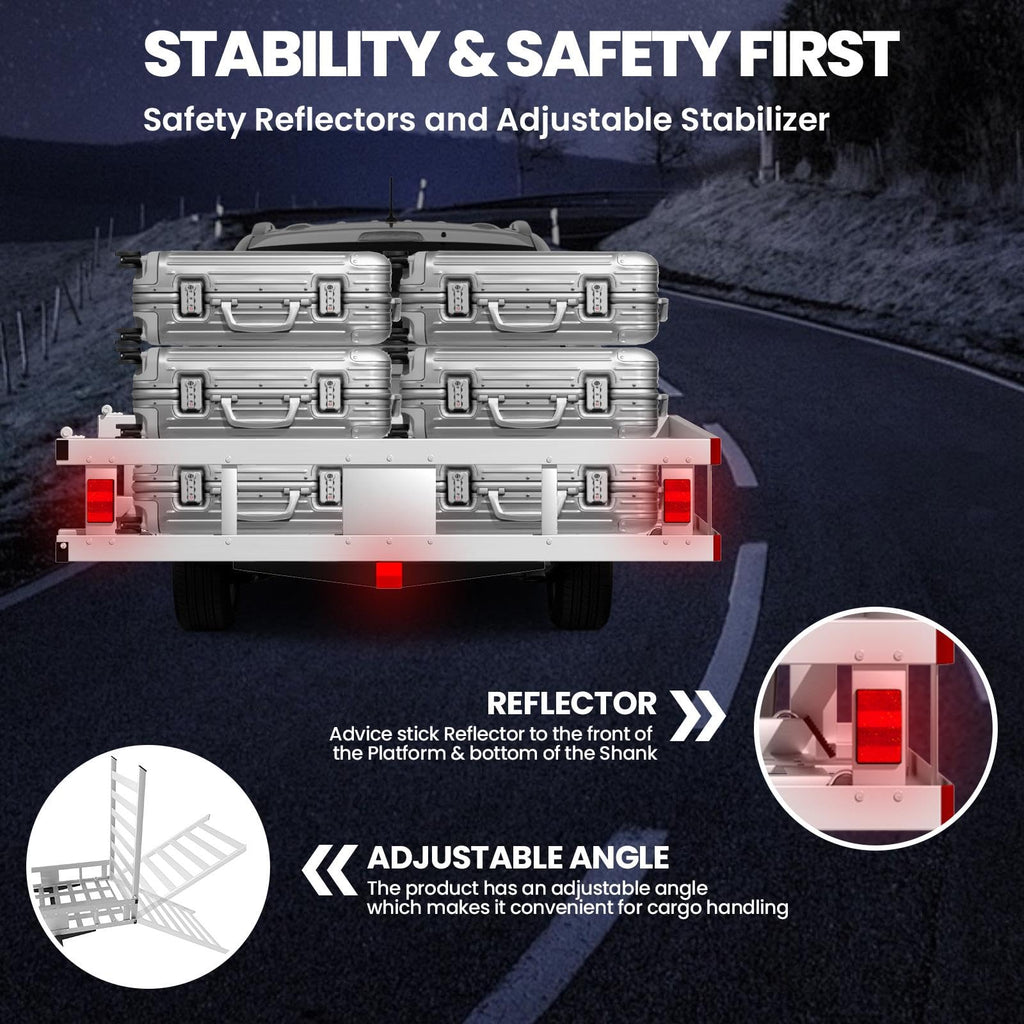 Heavy-Duty Aluminum Hitch Cargo Carrier U4092