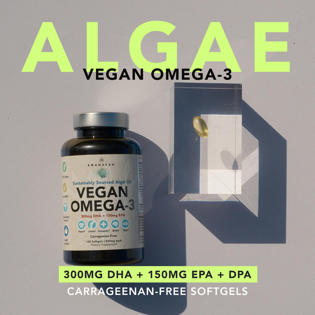 Vegan Omega-3 120 Capsules & Collagen Peptides Powder 1kg I871492