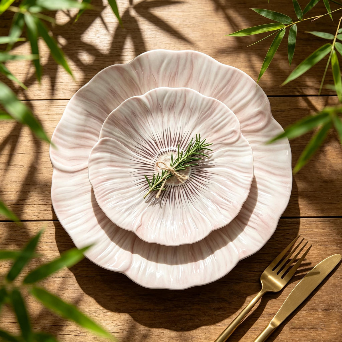 Ceramic Dinnerware Set of 12, Plates and Bowls Set for 4 S2724