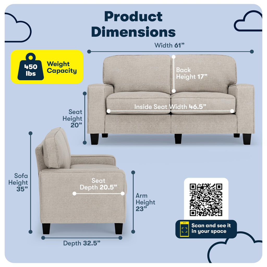 Light Gray Polyester Sofa C214659
