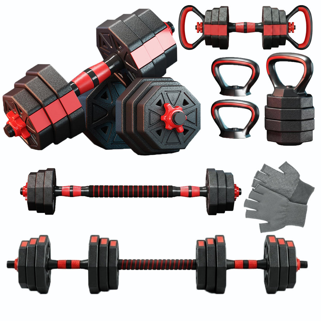 45LB Adjustable Dumbbell & Barbell Weight Set U705