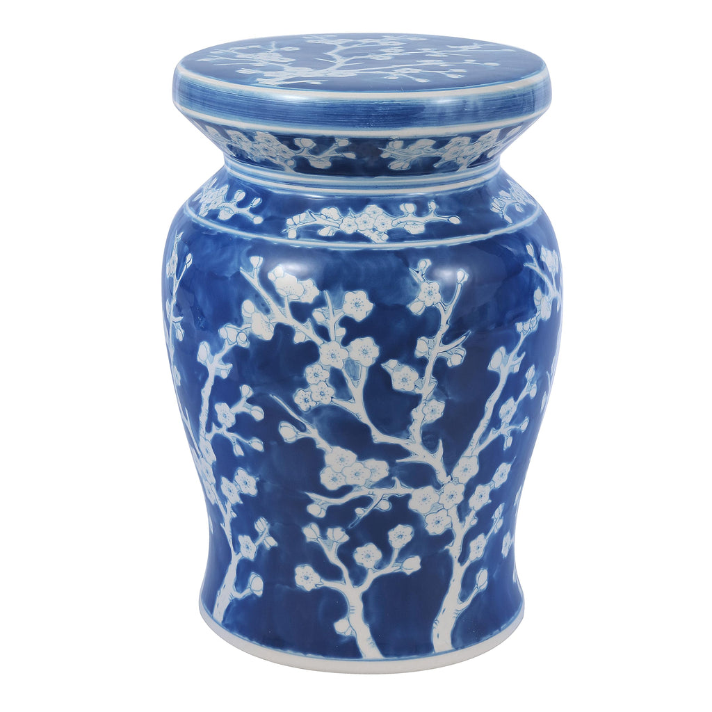 Ceramic Garden Stool 18" Side Table W897