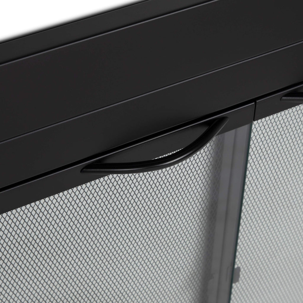 Black Small Fireplace Glass Door W871272