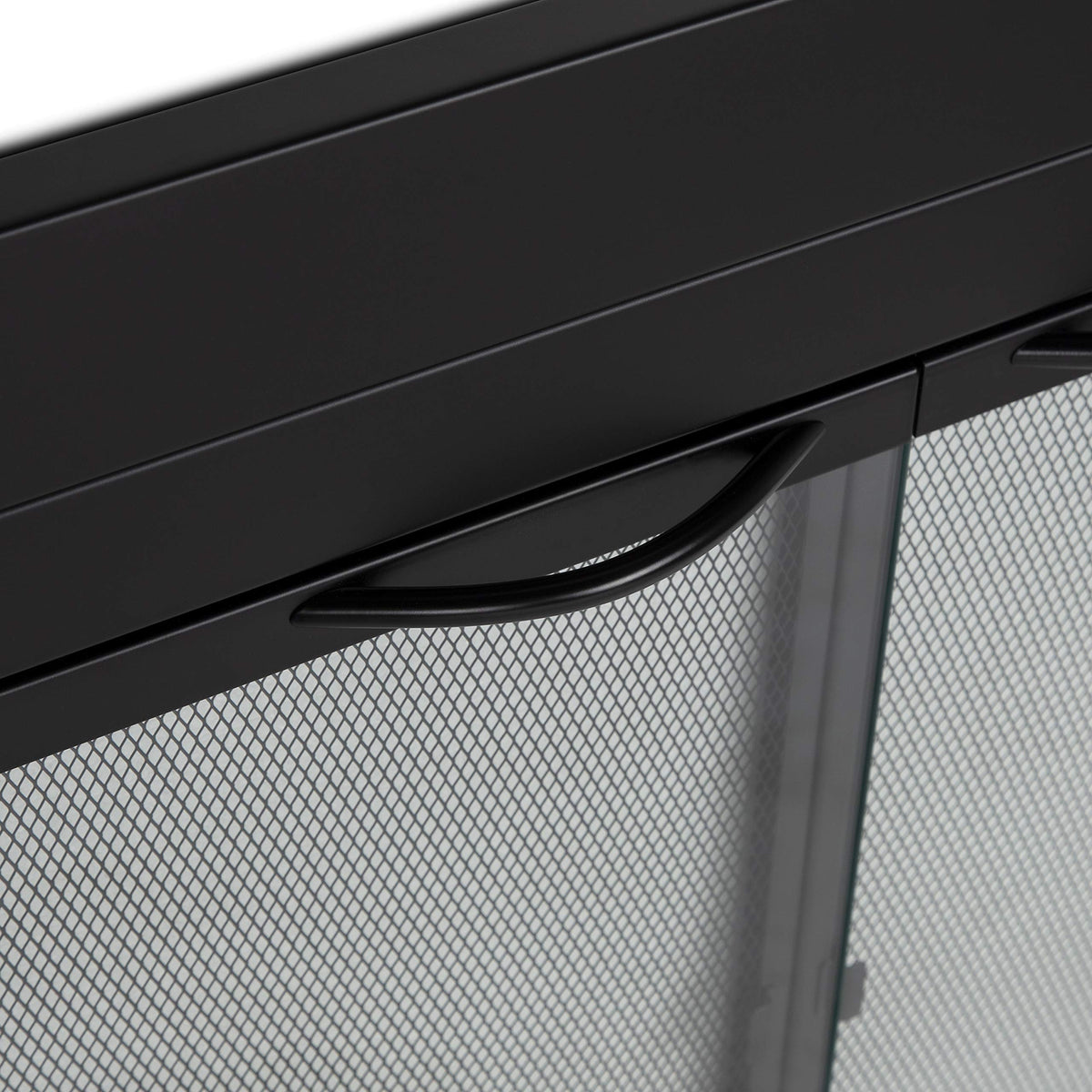 Black Small Fireplace Glass Door W871272