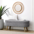 Oval Storage Bench with Rubber Wood Legs H791