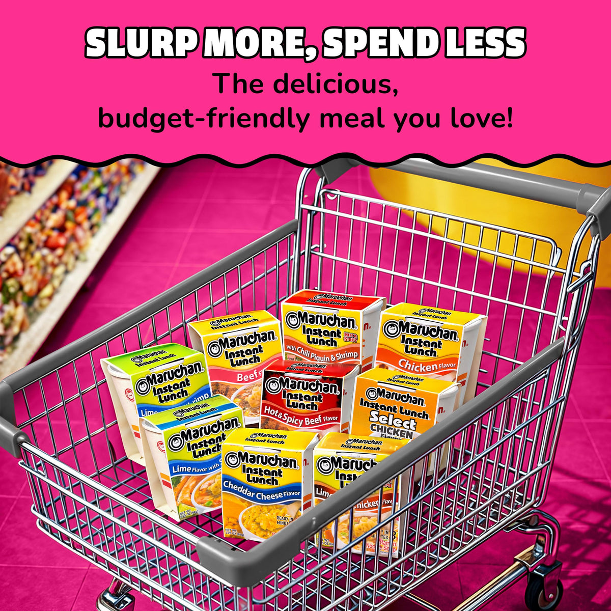 Instant Lunch Ramen Noodles Chili Piquin & Shrimp 2.25 Oz 12 Pack R388