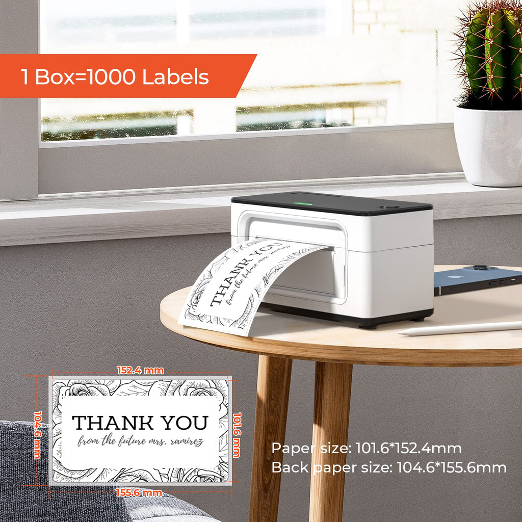 4x6 Inch Thermal Labels 1000 Labels Y222